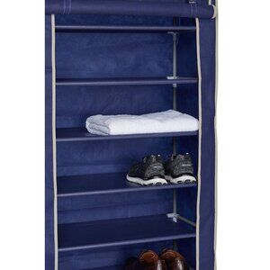 Sunbeam Blue and Gray Shoe Rack Kit 24 pairs